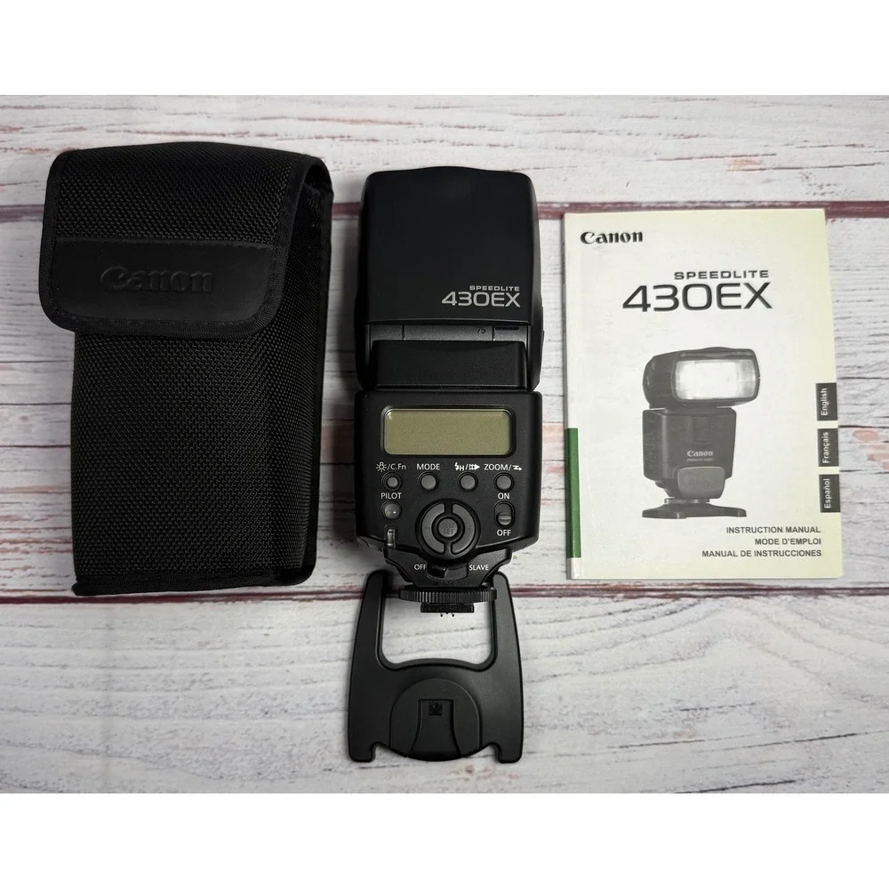 Canon Speedlite 430EX External Flash for EOS DSLR with Case Stand and Manual‎